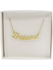 Women's necklace with customizable name in silver, made in italy