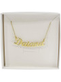 Women's necklace with customizable name in silver, made in italy