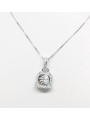 925 SILVER NECKLACE WITH RGENTO PENDANT AND ENGRAVED CORAL
