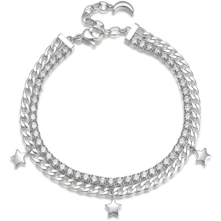 Bracciale Tennis Donna Brosway Desideri Sogno BEI049 Catena, Zirconi Bianchi