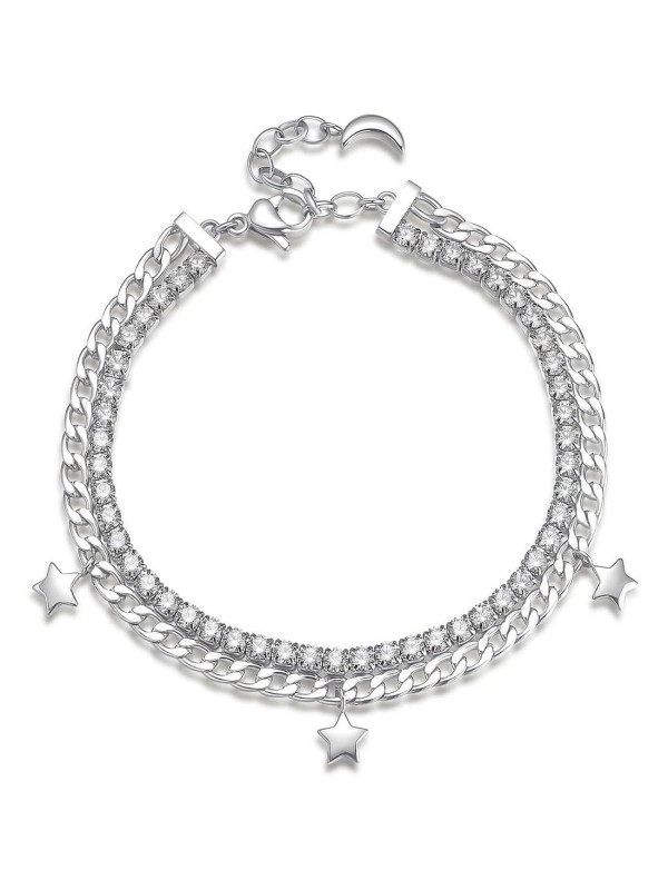 Bracciale Tennis Donna Brosway Desideri Sogno BEI049 Catena, Zirconi Bianchi