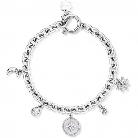 Bracciale Donna Brosway Chakra BHKB127 in Acciaio Silver con Rosa dei Venti