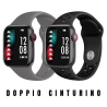 Orologio Smartwatch Uomo Kappa Prime KW-P007 Due Cinturini in Silicone Grigio e Nero