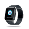 Orologio Smartwatch Unisex Paul Edward PE019G Cinturino in Acciaio Maglia Mialano Pvd Nero