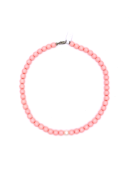 Collana Nadir Donna Pasta di Corallo Rosa con Perla Bianca Coltivata Centrale