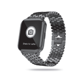 Orologio Smartwatch Unisex Paul Edward PE019I Cinturino in Acciaio Maglia Pvd Nero