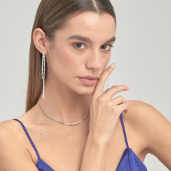 Orecchini Donna Brosway Desideri BEIE003 in Acciaio Colore Argento con Zirconi