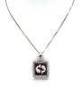 Collana Donna in Argento 925% con Ciondolo Segno Zodiacale Pesci Cammeo