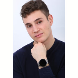 Orologio Smartwatch Uomo LiuJo SWLJ075 Cassa Zinco Cinturino in Acciaio Silver