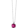 Girocollo Donna Comete GLB 1389 in Oro 18 Kt 750% Con Diamanti e Rubino Rotondo Colore G