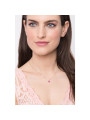 Girocollo Donna Comete GLB 1389 in Oro 18 Kt 750% Con Diamanti e Rubino Rotondo Colore G