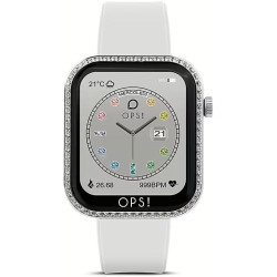 Orologio Smartwatch Donna Ops Objects Call Diamonds OPSSW-39 Cinturino Silicone Bianco