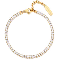 Bracciale Donna Brosway Desideri BEI081 in Acciaio Oro con Zirconi