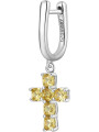 Orecchino Donna Brosway Croce Fancy FEY09 in Argento 925% Cristalli Gialli