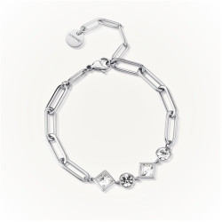 Bracciale Donna Brosway Emphasis BEH13 CAtena in Acciaio Silver con Cristalli