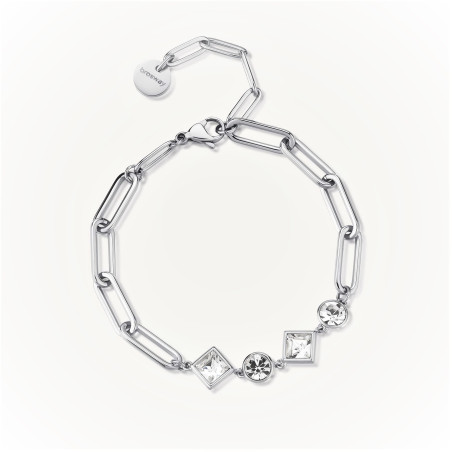 Bracciale Donna Brosway Emphasis BEH13 CAtena in Acciaio Silver con Cristalli