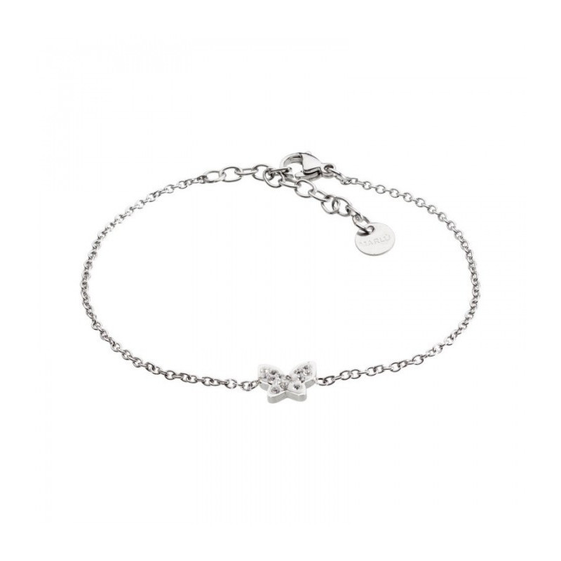 Bracciale Donna Marlù Time To 18BR051 in Acciaio con Farfalla e Cristalli Bracciale Donna Marlù Time To 18BR051 in Acciaio con Farfalla e Cristalli
