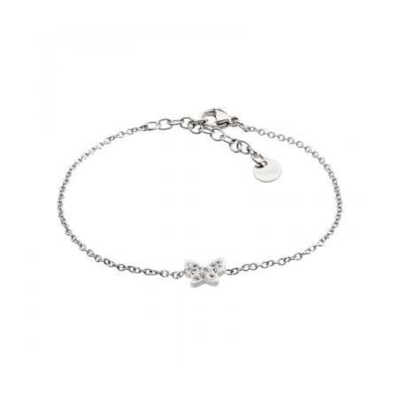 Bracciale Donna Marlù Time To 18BR051 in Acciaio con Farfalla e Cristalli