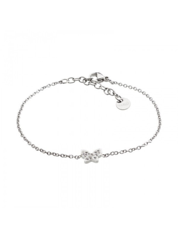 Bracciale Donna Marlù Time To 18BR051 in Acciaio con Farfalla e Cristalli