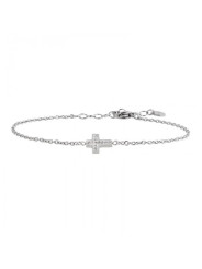 Bracciale Donna Marlù Time To 18BR084 cin Acciaio con Croce e Cristalli 16 cm