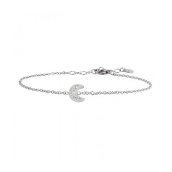 Bracciale Donna Marlù Time To 18BR086 cin Acciaio con Luna e Cristalli 16 cm