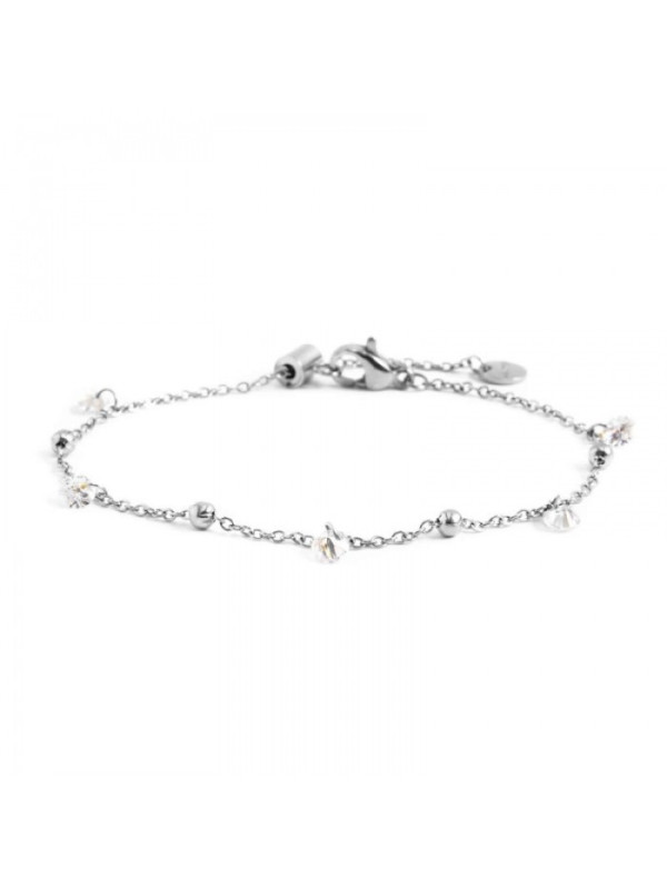 Bracciale Donna Marlù Be Woman 2BR0061-W cin Acciaio con Cristalli e Sfere