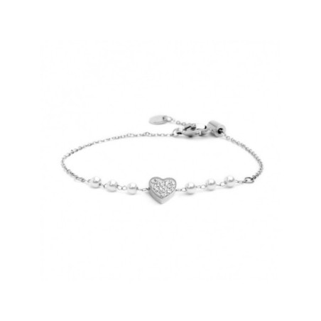 Bracciale Donna Marlù Nel Mio Cuore 15BR067-W Cuore con Cristalli Bianchi
