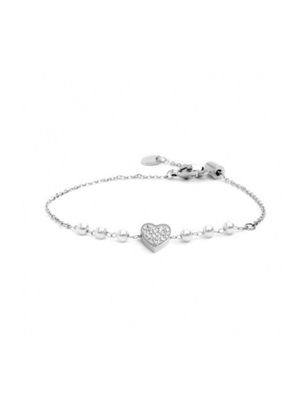 Bracciale Donna Marlù Nel Mio Cuore 15BR067-W Cuore con Cristalli Bianchi