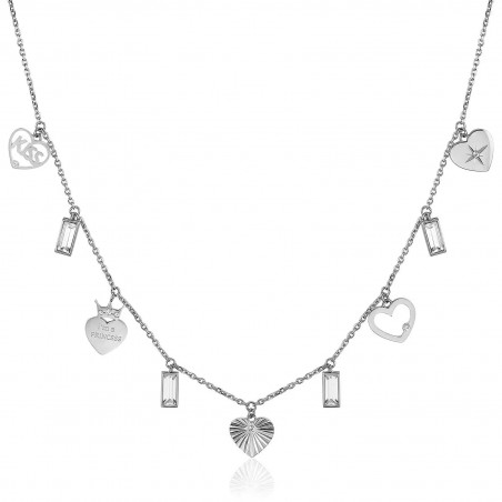 Collana Donna Brosway Chant BAH26 in Acciaio Silver con Cuore e Cristalli Swarovski©