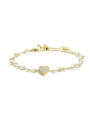 Bracciale Donna Marlù Nel Mio Cuore 15BR068G-W Colore Oro con Cuore e Cristalli