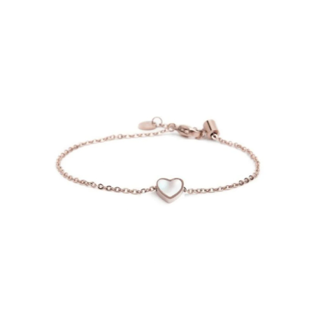 Bracciale Marlù Donna Nel Mio Cuore 15BR070R-W in Acciaio Oro Rosa con Cuore Per