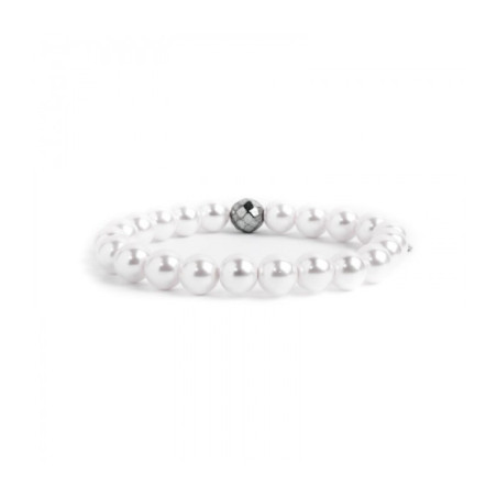 Bracciale Donna Marlù Elastico 15BR031-8 con Perle Bianche Sintetiche