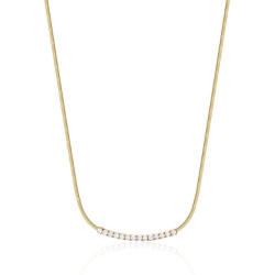 Collana Donna Brosway Affinity BEIN007 in Acciaio Colore Oro con Zirconi