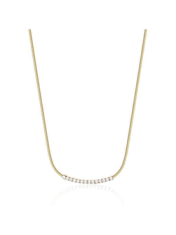 Collana Donna Brosway Affinity BEIN007 in Acciaio Colore Oro con Zirconi