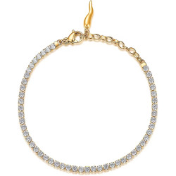 Bracciale Donna Tennis Brosway BEI015 Desideri in Acciaio Colore Oro e Zirconi