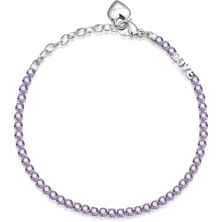 Brosway Donna Tennis Brosway BEI028 Desideri in Acciaio Zirconi Viola e Cuore