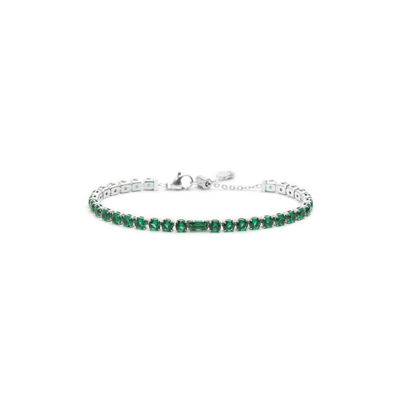Bracciale Donna Maralù Tennis 31BR0007-S Sparkles Colorful in Acciaio Verde Bracciale Donna Maralù Tennis 31BR0007-S Sparkles Colorful in Acciaio Verde