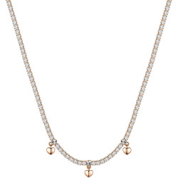 Collana da Donna Tennis Brosway BEIN003 Desideri Finitura Oro Rosa e Zirconi