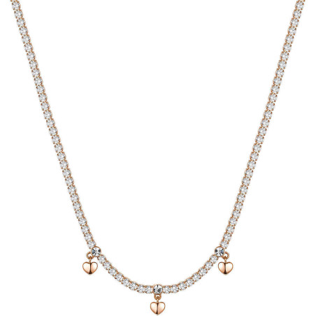 Collana da Donna Tennis Brosway BEIN003 Desideri Finitura Oro Rosa e Zirconi