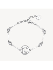 Bracciale Donna Brosway Chakra BHKB052 in Acciaio Silver Lettera D