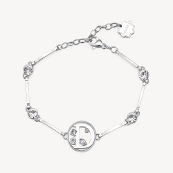 Bracciale Donna Brosway Chakra BHKB052 in Acciaio Silver Lettera D