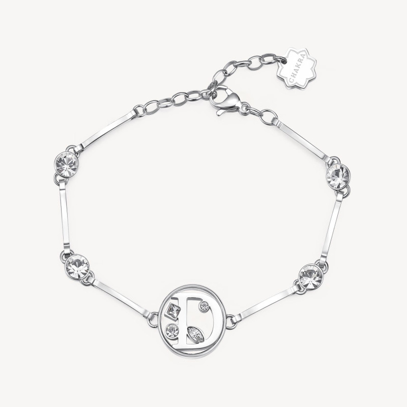 Bracciale Donna Brosway Chakra BHKB052 in Acciaio Silver Lettera D Bracciale Donna Brosway Chakra BHKB052 in Acciaio Silver Lettera D