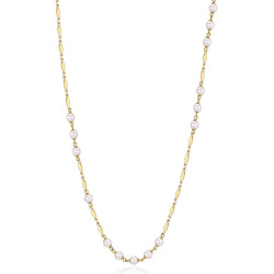 Collana Donna Brosway Affinity BFF157 in Acciaio Colore Oro con Perle Bianche