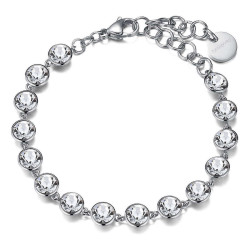 Bracciale Donna Brosway BYM75 Symphonia in Acciaio Silver con Cristalli