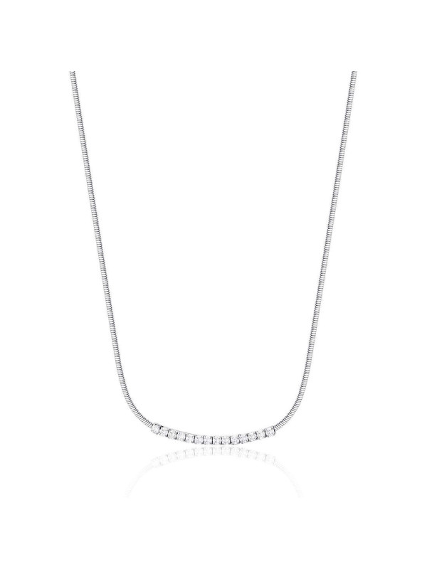 Collana Donna Brosway Affinity BEIN006 in Acciaio Colore Argento con Zirconi