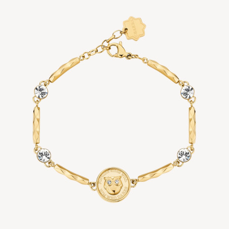 Bracciale Donna Brosway Chakra Portafortuna BHKB122 in Acciaio Pvd Oro Gufo