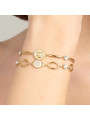 Bracciale Donna Brosway Chakra Portafortuna BHKB122 in Acciaio Pvd Oro Gufo