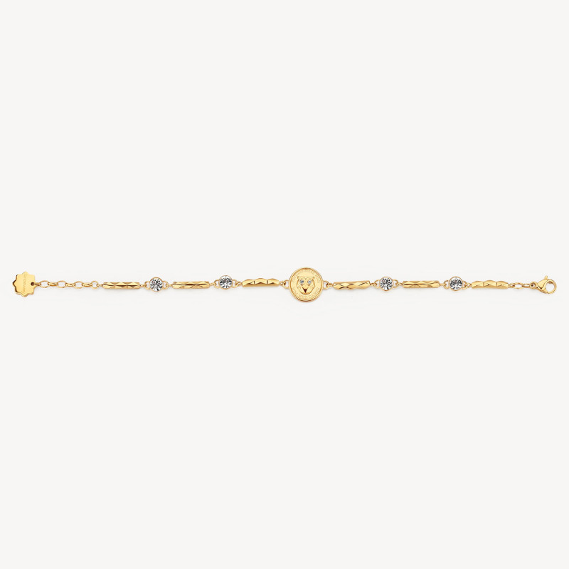 Bracciale Donna Brosway Chakra Portafortuna BHKB122 in Acciaio Pvd Oro Gufo