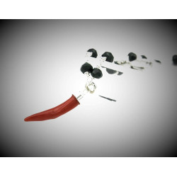 Bracciale Unisex Nadir in Argento 925 con Cornetto Rosso in Corallo