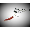 Bracciale Unisex Nadir in Argento 925 con Cornetto Rosso in Corallo